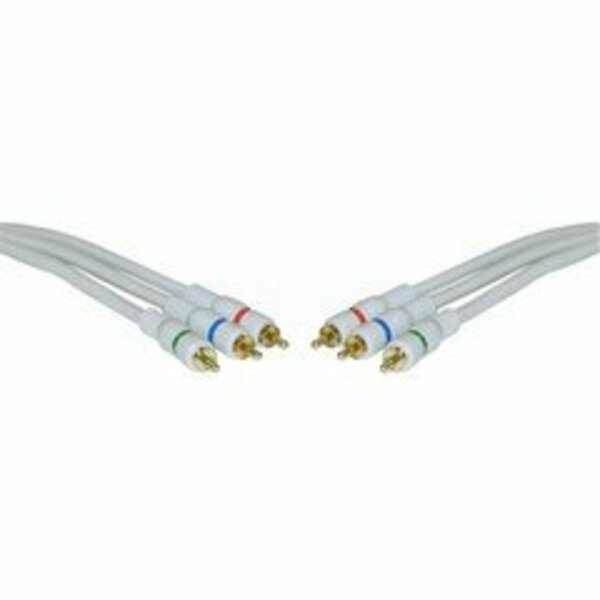 Swe-Tech 3C High Quality Component Video Cable, 3 RCA Male RGB, Gold-plated Connectors, 12 foot FWT10V2-02512